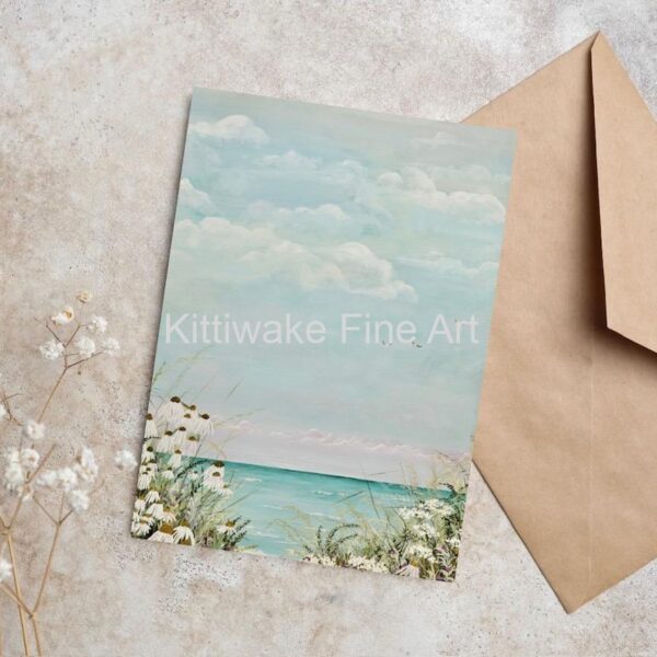 Summer Evening at Pakefield Beach - Card