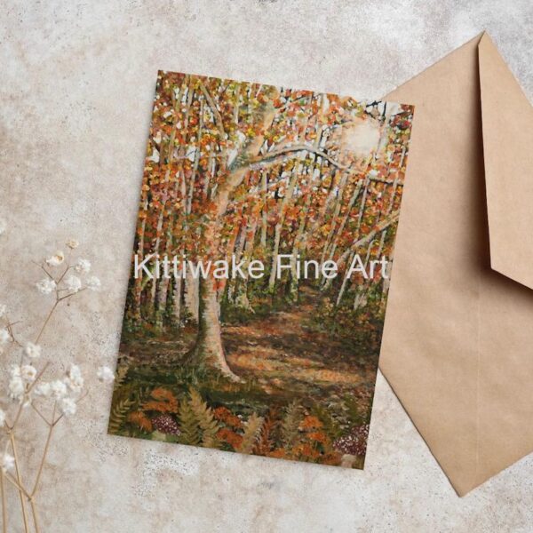 Kittiwake fine art - Golden Hour at Beccles Common - Blank Card