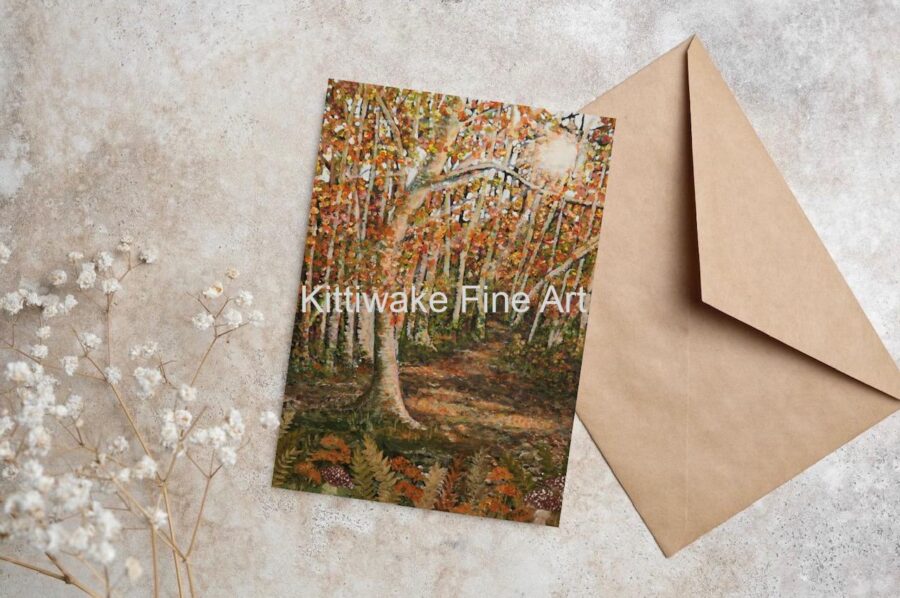 Kittiwake fine art - Golden Hour at Beccles Common - Blank Card